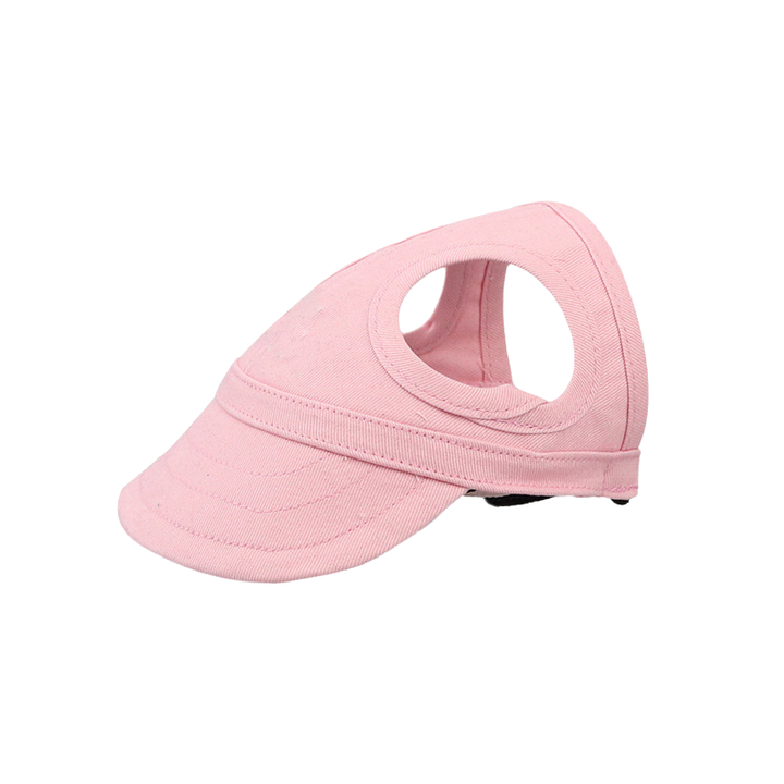 "Solskyddande hundhuva i färggrann canvas, justerbar med öronhålsdesign för skydd och komfort vid utomhusaktiviteter"