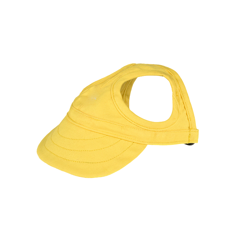 "Solskyddande hundhuva i färggrann canvas, justerbar med öronhålsdesign för skydd och komfort vid utomhusaktiviteter"