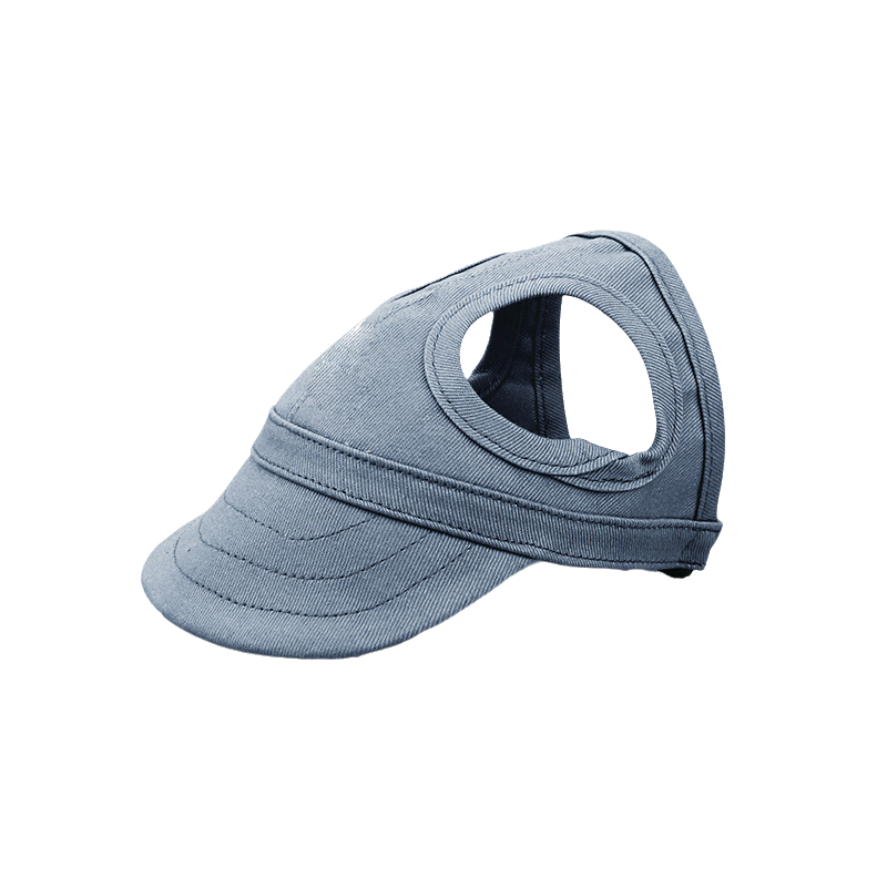 "Solskyddande hundhuva i färggrann canvas, justerbar med öronhålsdesign för skydd och komfort vid utomhusaktiviteter"