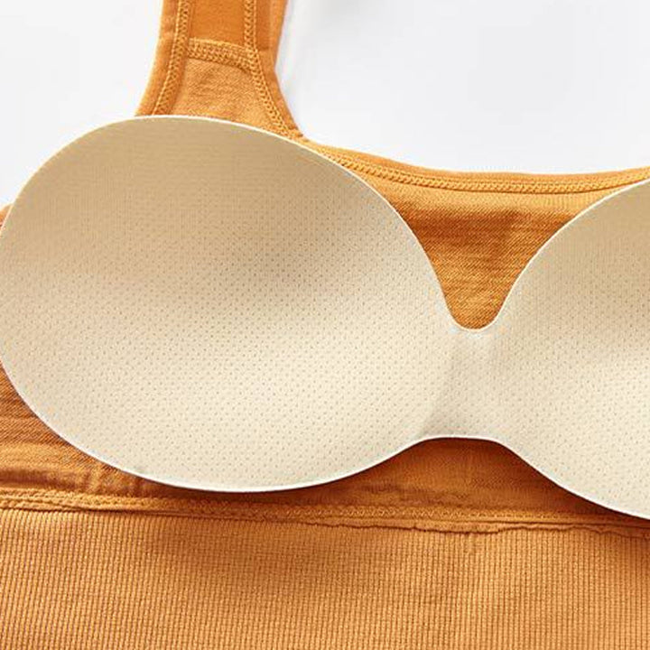 "Sömlös damherrdel för sport med push-up dyna, grå färg, nylon-spandex, perfekt för träning med flexibilitet och stil."