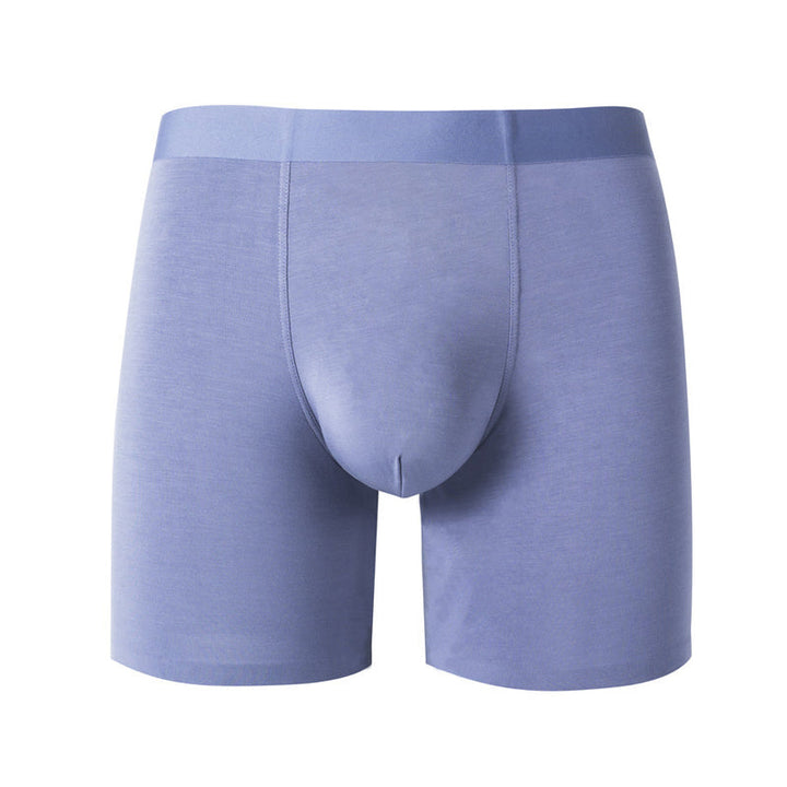 "Sömlösa gröna boxershorts för män med elastisk midja, korta ben och 3D-konturpåse för optimal komfort."