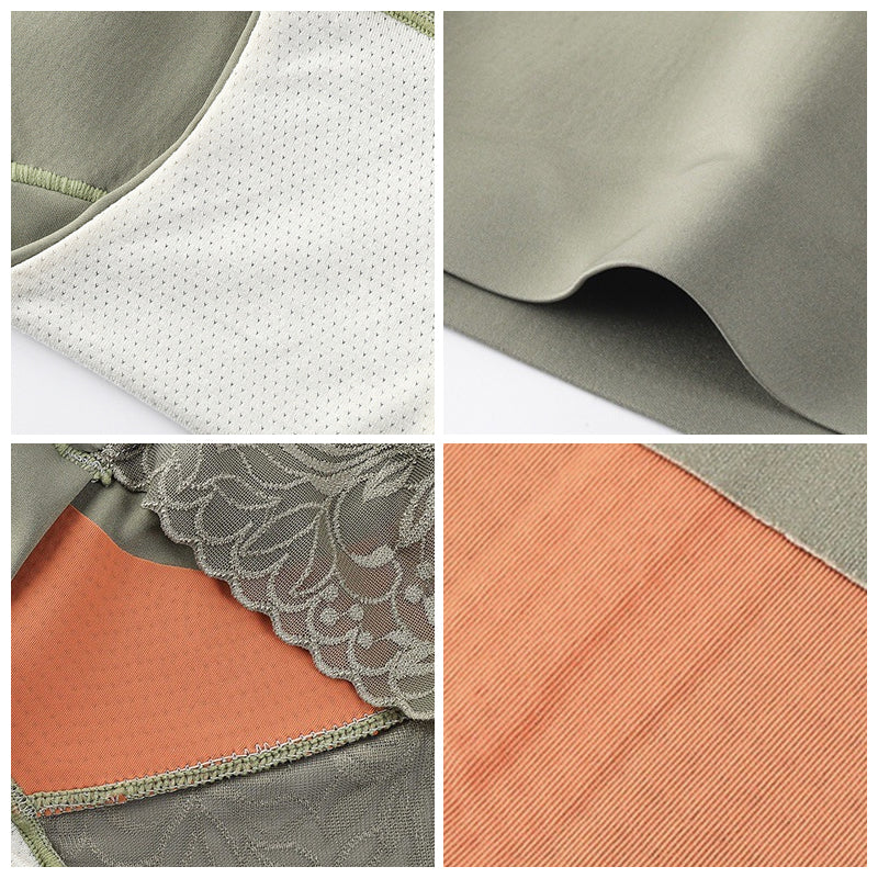 "Sömlösa höftlyftande damshapewear, hög midja, meshpaneler, beige färg, stilren design, för smickrande silhuett."