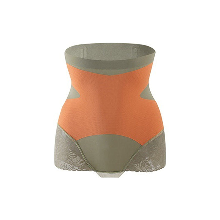 "Sömlösa höftlyftande damshapewear, hög midja, meshpaneler, beige färg, stilren design, för smickrande silhuett."