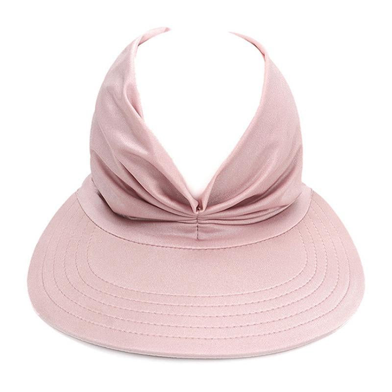 Sommarhattskydd för kvinnor med UV-skydd i elastiskt polyester, svart och vit, skyddar mot solens strålar och värme.