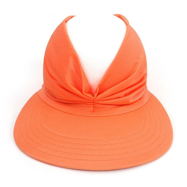 Sommarhattskydd för kvinnor med UV-skydd i elastiskt polyester, svart och vit, skyddar mot solens strålar och värme.