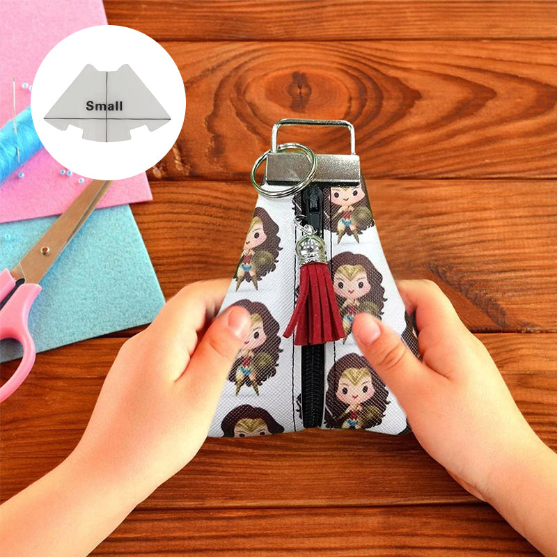 "Söt akryl nyckelpåse för nybörjare, transparent och kompakt design, perfekt för små föremål"