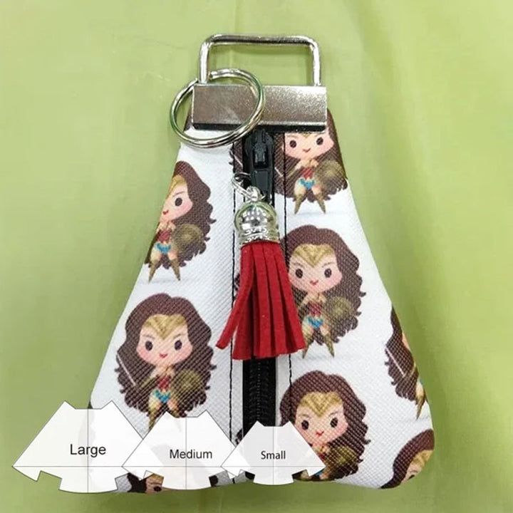 "Söt akryl nyckelpåse för nybörjare, transparent och kompakt design, perfekt för små föremål"