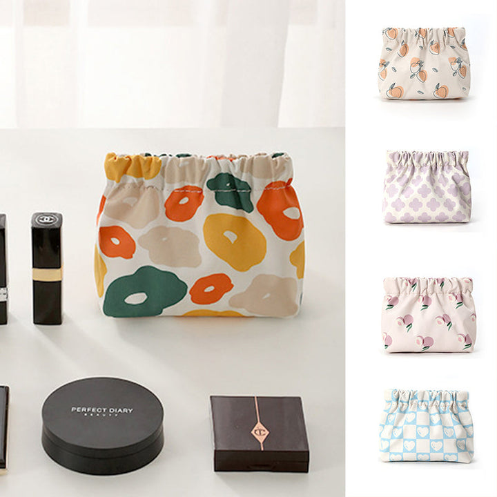 "Söt mini portabel myntväska i canvas med charmiga mönster och färger, perfekt accessoar för kvinnor, 12x5x13 cm."