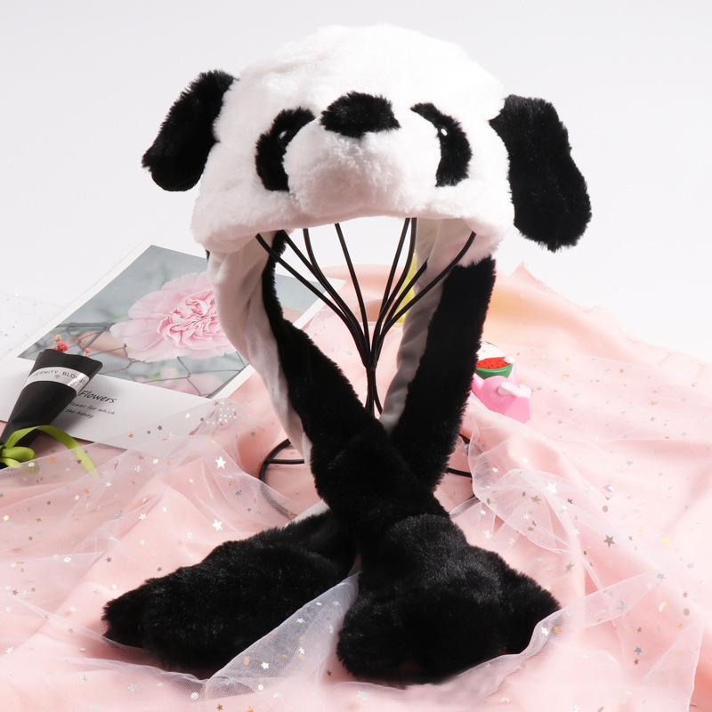 "Söt unisex plysch kaninhatt med hoppande öron, mjuk och inbjudande i olika färger för barn och vuxna."