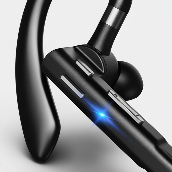 SoundMate trådlösa headset med mikrofon, perfekt för telefonsamtal, onlinemöten & musiklyssning.