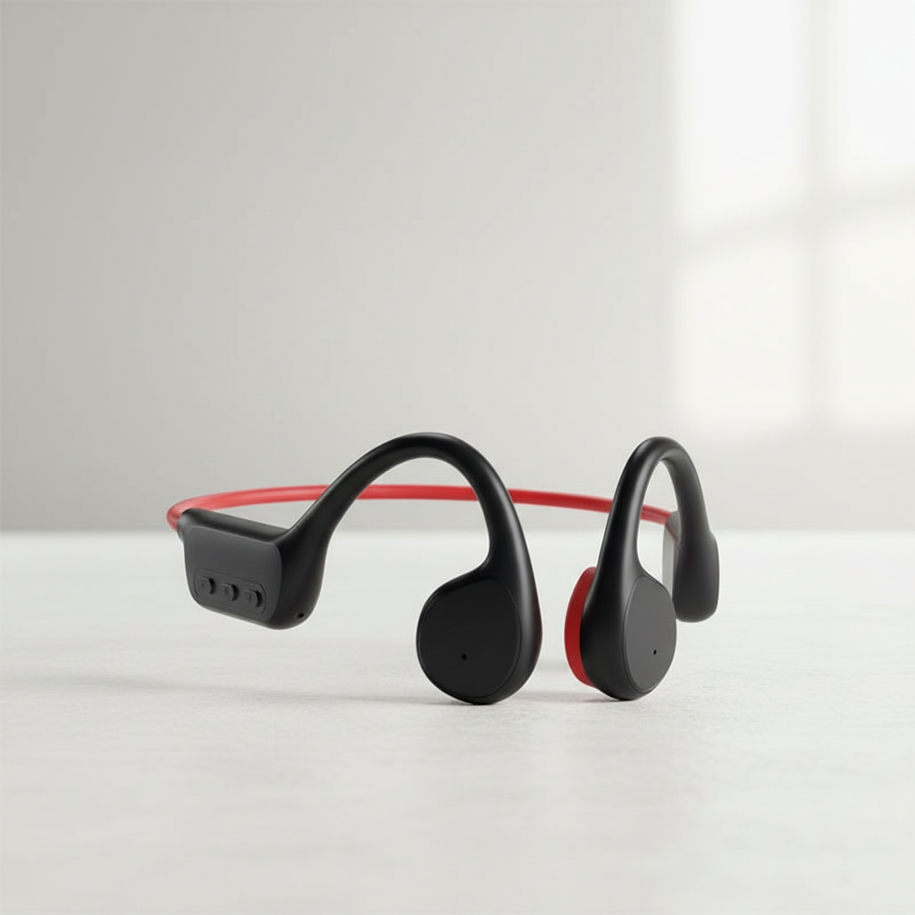 Soundwave trådlösa öppna hörlurar med benledning för säker lyssning under sport & träning. Vattentåliga Bluetooth.