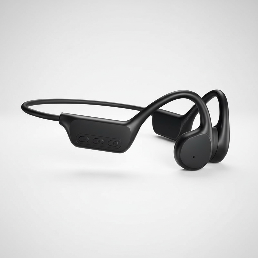 Soundwave trådlösa benledningshörlurar. Öppna, vattentåliga sportlurar med Bluetooth för säker och aktiv lyssning.