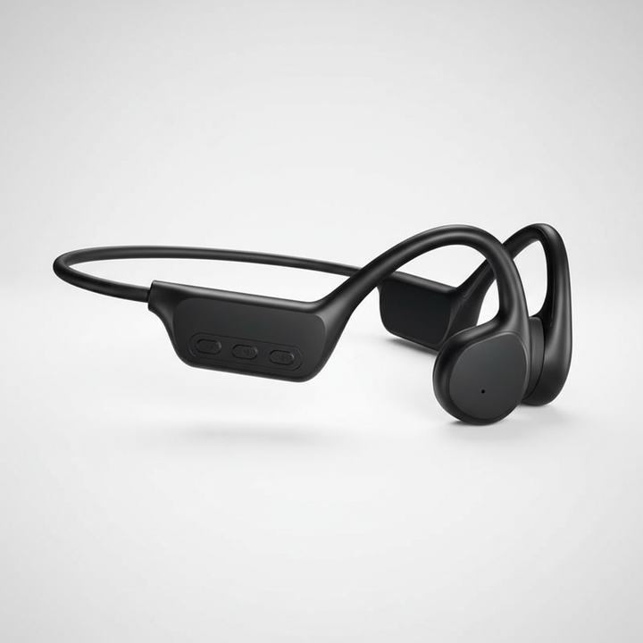 Soundwave trådlösa benledningshörlurar. Öppna, vattentåliga sportlurar med Bluetooth för säker och aktiv lyssning.