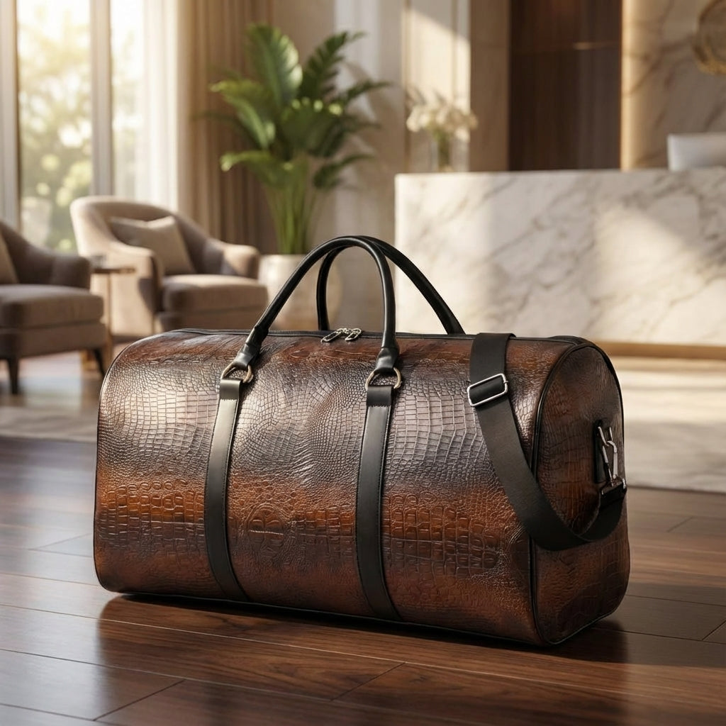 Spaceline resväska med justerbar rem, perfekt som handbagage eller weekendväska. Slitstark och stilren duffelväska.