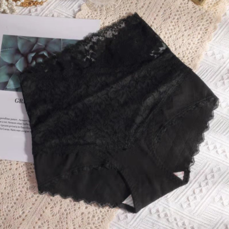 "Spetstrosor för kvinnor med hög midja, elegant spetsdesign, mjukt material, perfekt för komfort och stil."