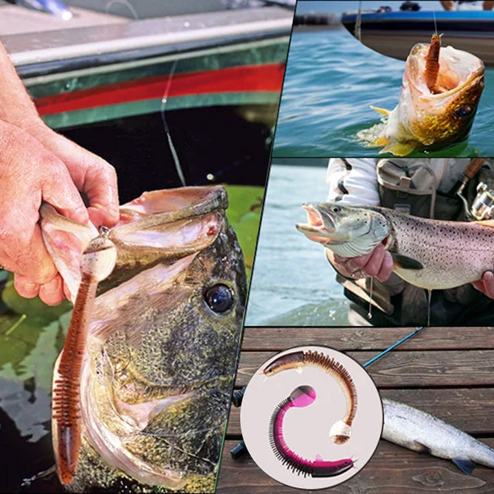 "Sportfiskebete med paddelsvans för livsliknande simning, realistiska detaljer, perfekt för abborre och öring."