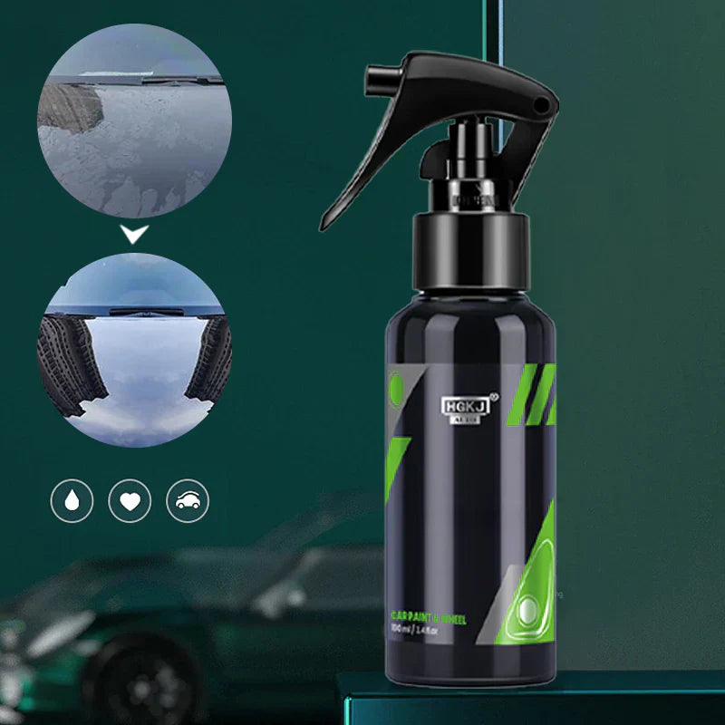 "Spray för bilplast och ytrenovering, ger glans och skydd med torr finish. För in- och utvändig användning."