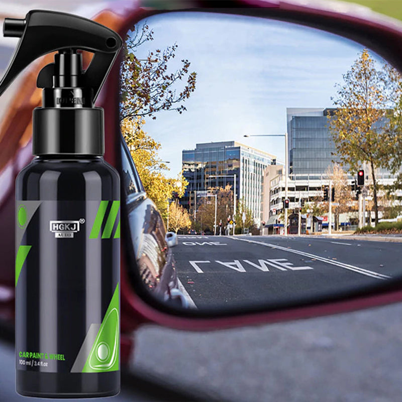 "Spray för bilplast och ytrenovering, ger glans och skydd med torr finish. För in- och utvändig användning."
