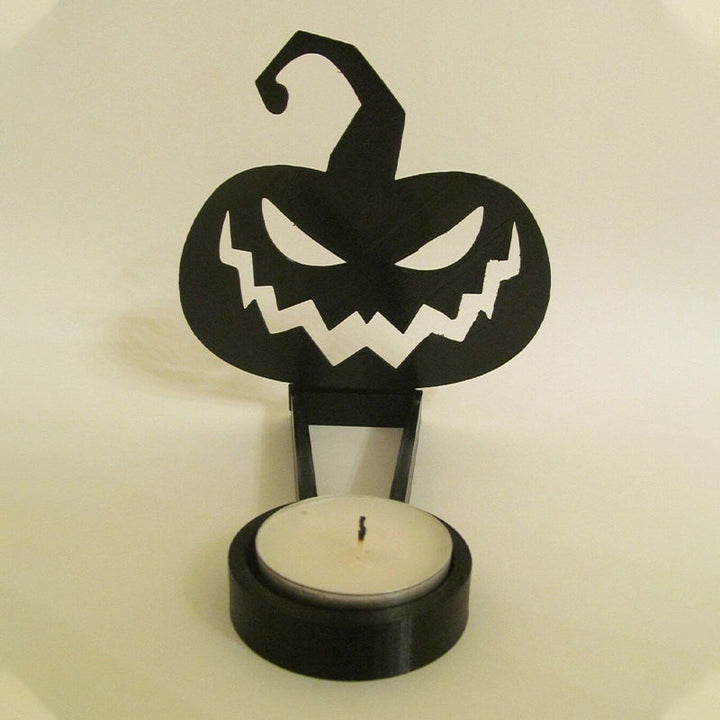 "Stämningsfull unisex Halloween skuggdekoration i rostfritt stål, perfekt för mystisk belysning i mörka rum."