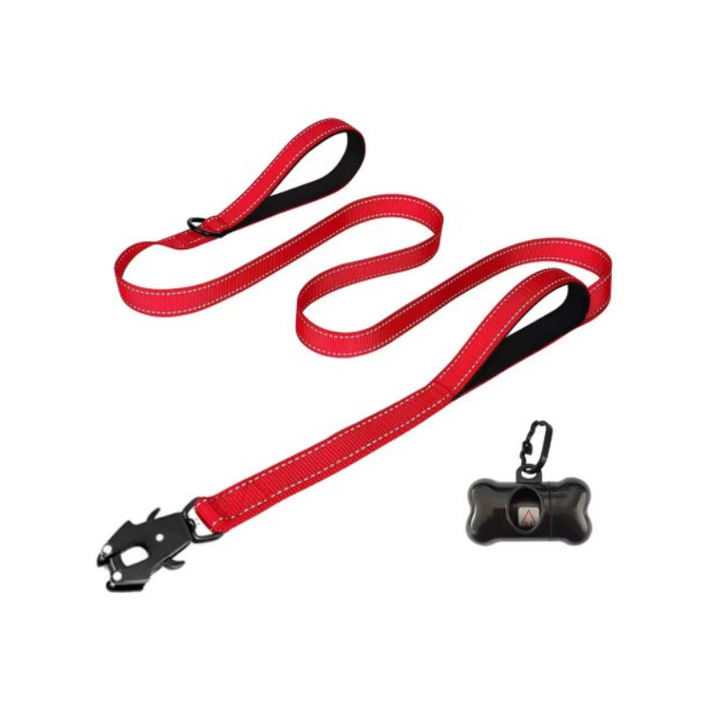 Ergonomiskt vadderat hundkoppel, ger bekvämt grepp. Säkerhet & komfort för hundägaren på promenaden.