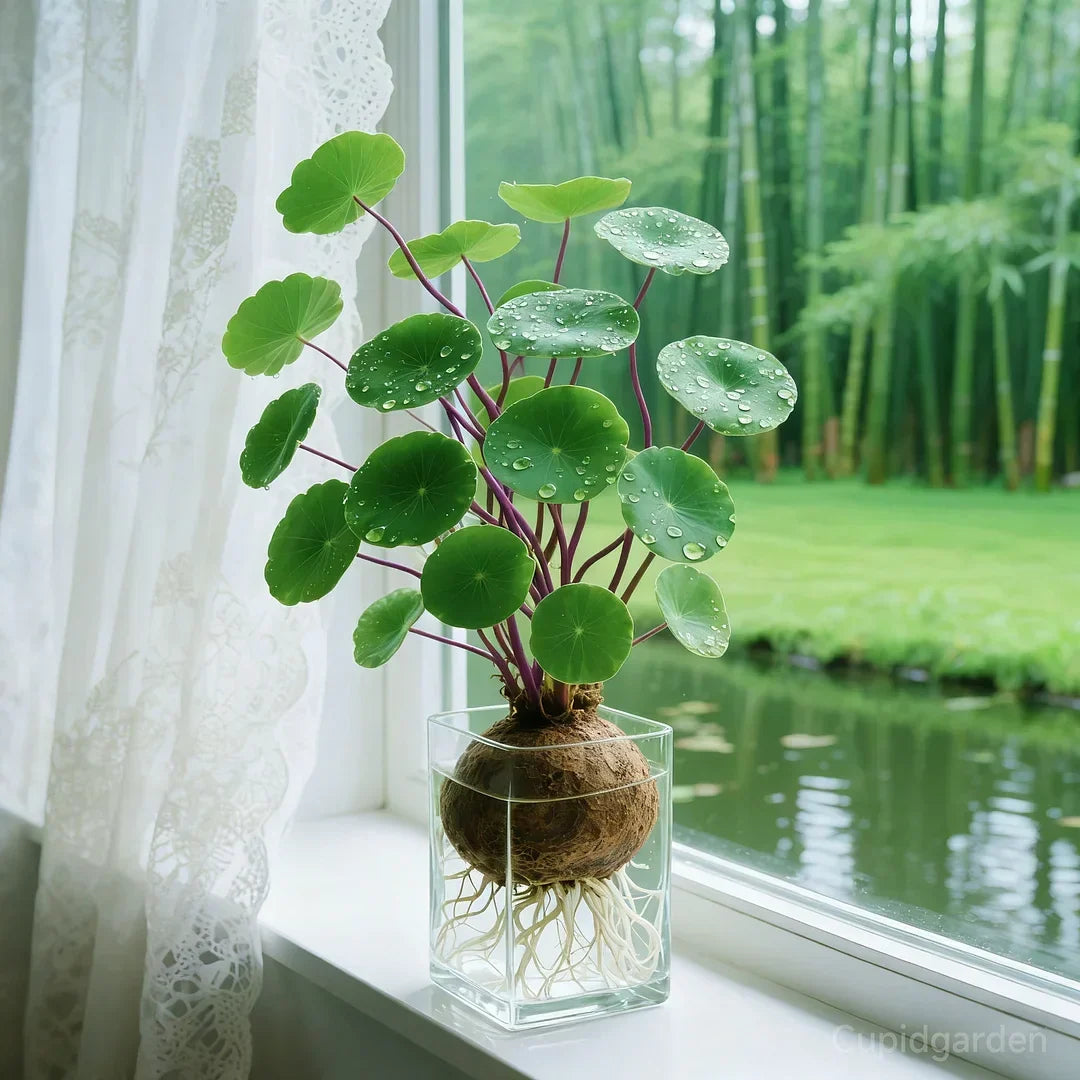 Vacker Stephania Erecta med sina karakteristiska runda blad. Exotisk inomhusväxt för ditt hem.