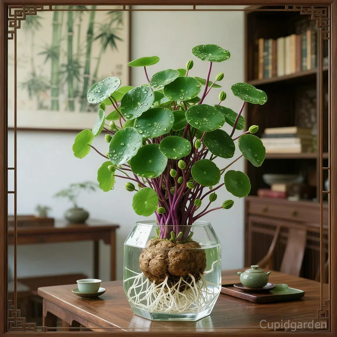 Trendig Stephania Erecta, en populär inomhusväxt för sitt unika utseende. Bonsai-liknande skönhet.