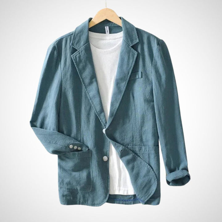 Herrblazer för kontor och fritid. Elegant lättviktskavaj för män, idealisk för sommarstil och vårkläder.