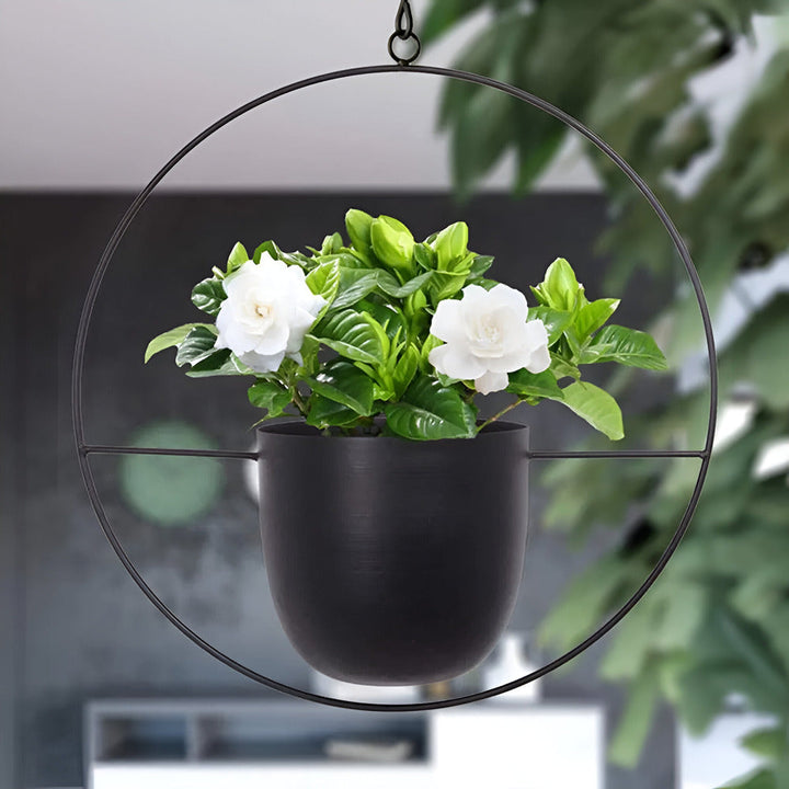 Avlång minimalistisk blomkruka att hänga upp. Modern design för inomhusbruk, fin växtkruka.