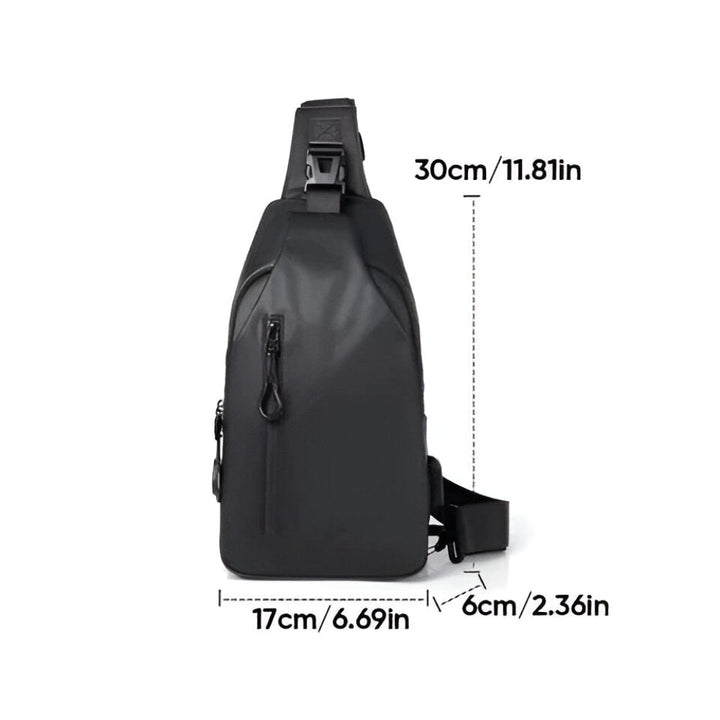 Herrväska i minimalistisk design, en elegant och praktisk crossbody för den stilmedvetne.