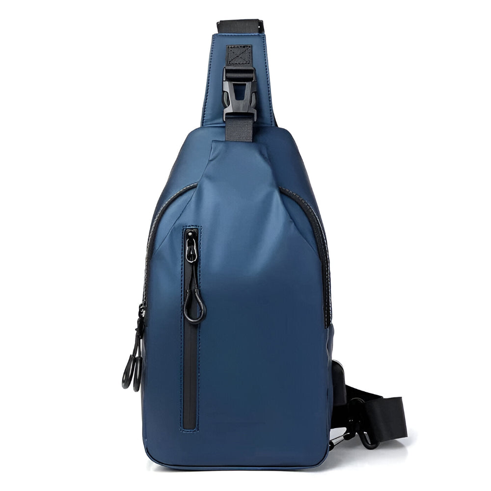 Funktionell justerbar herr crossbody, perfekt för att hålla ordning på dina värdesaker under resan.