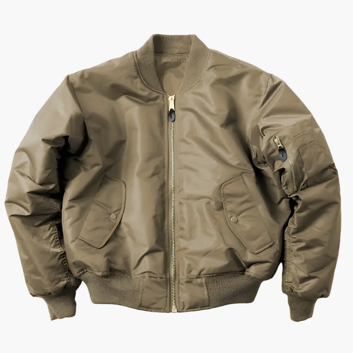 Casual stilren bomberjacka för unisex. Mångsidiga ytterkläder som passar både vår och höst. Ribbad design.