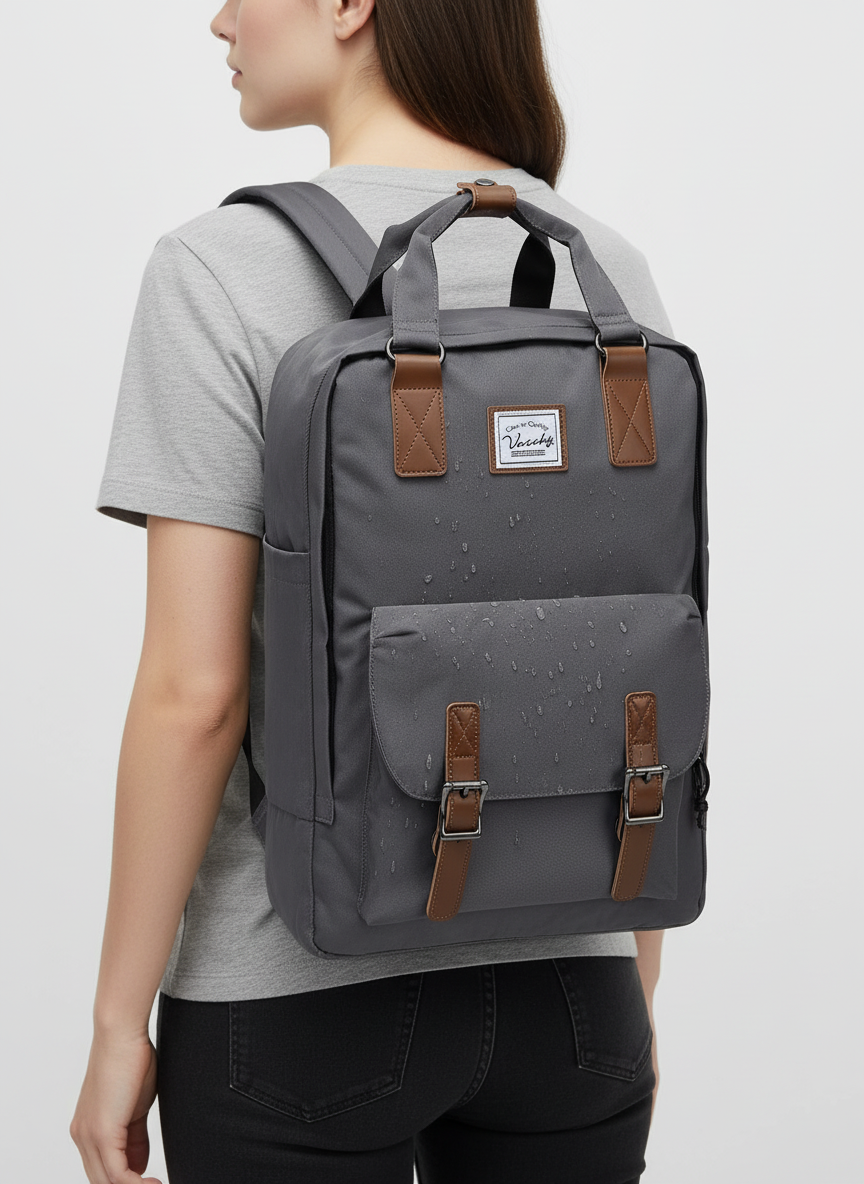 Bekväm StylePack laptopryggsäck, ryggsida. Ergonomiska axelremmar & vaddering för bekväm pendling & resa.