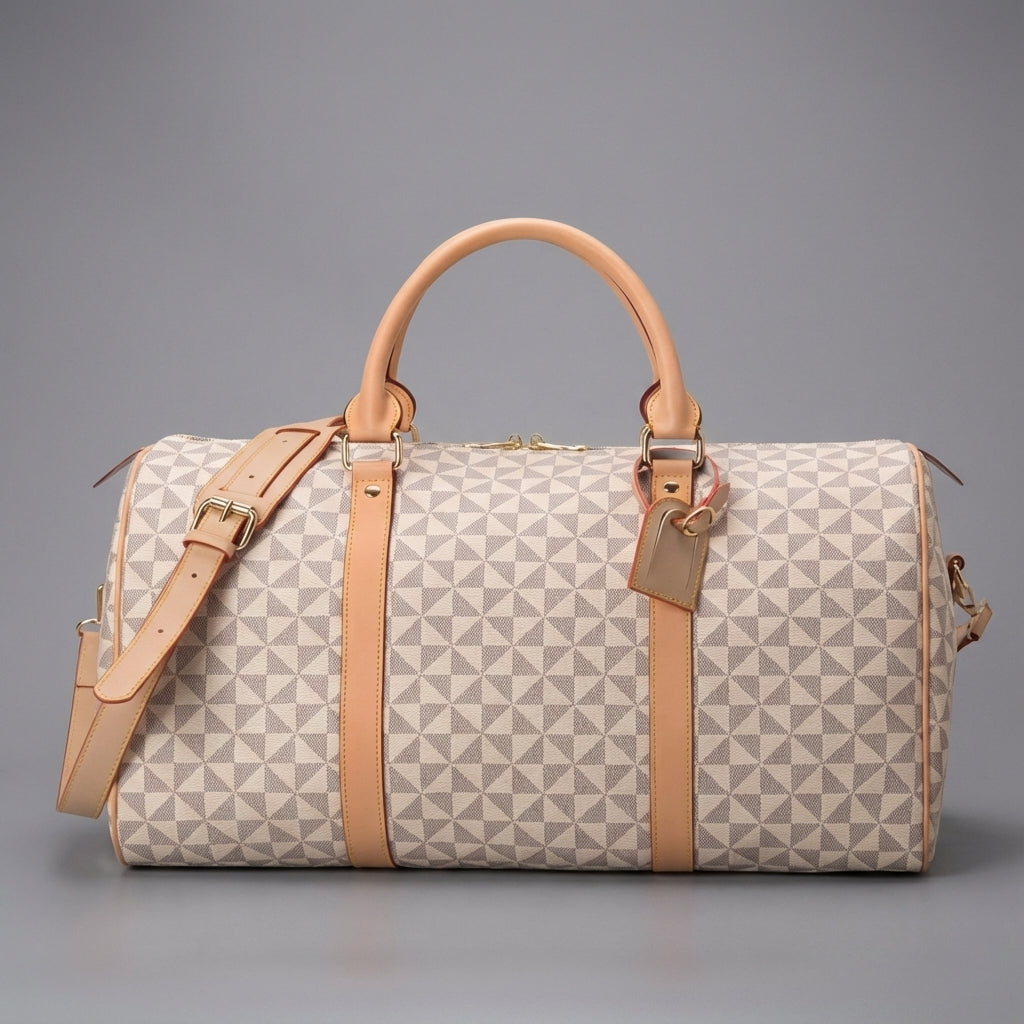 Unisex stilren duffelväska för smidiga resor. Elegant design som passar alla, enkel att packa och bära.