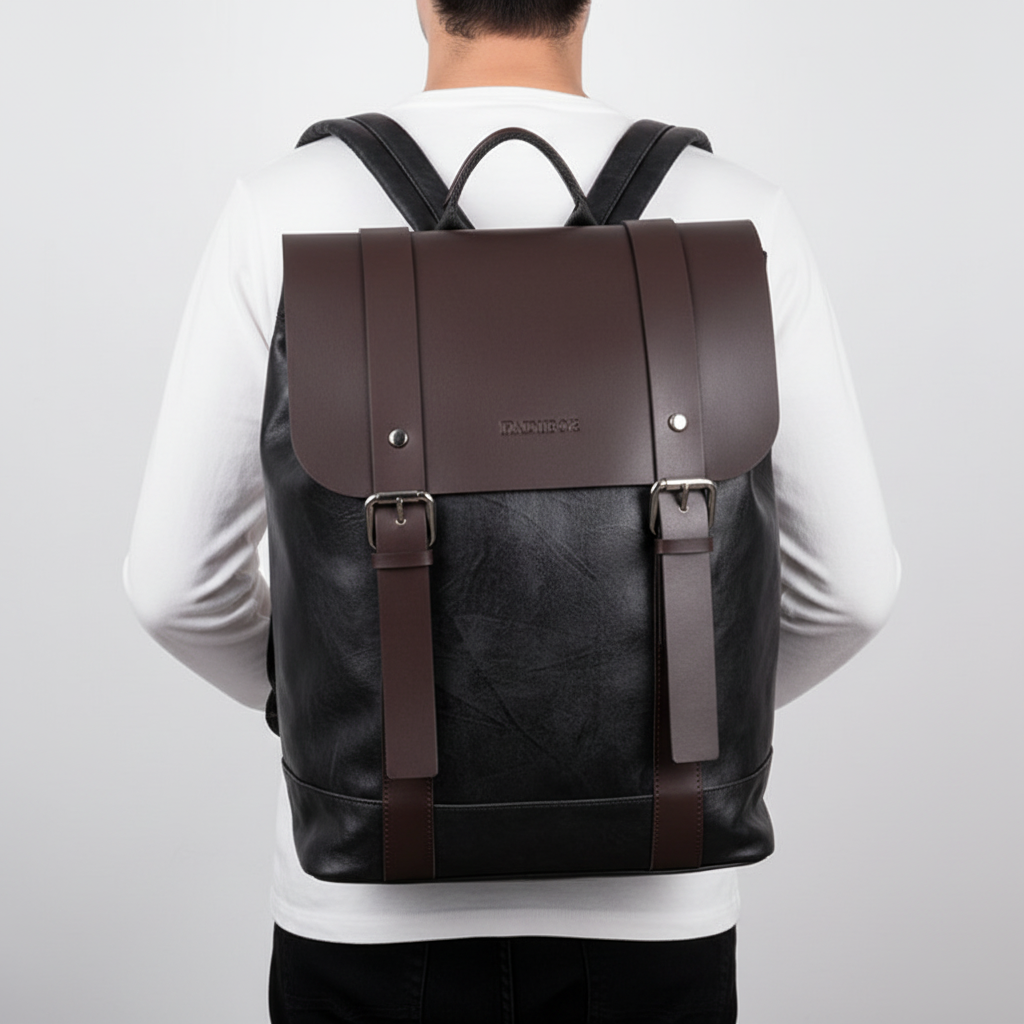 Premium läder laptopväska Styluxe, vattentålig för maximalt skydd. Din stilrena följeslagare för jobb & studier.