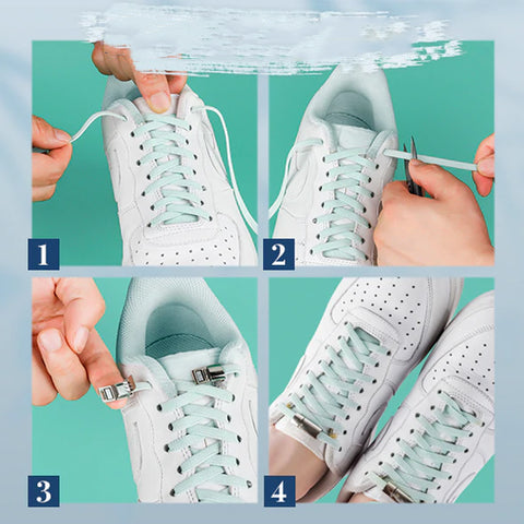 "Stilrena magnetiska skosnöresspännen för damer, enkelt snäppspänne utan knytning, perfekt för sneakers och sportskor."