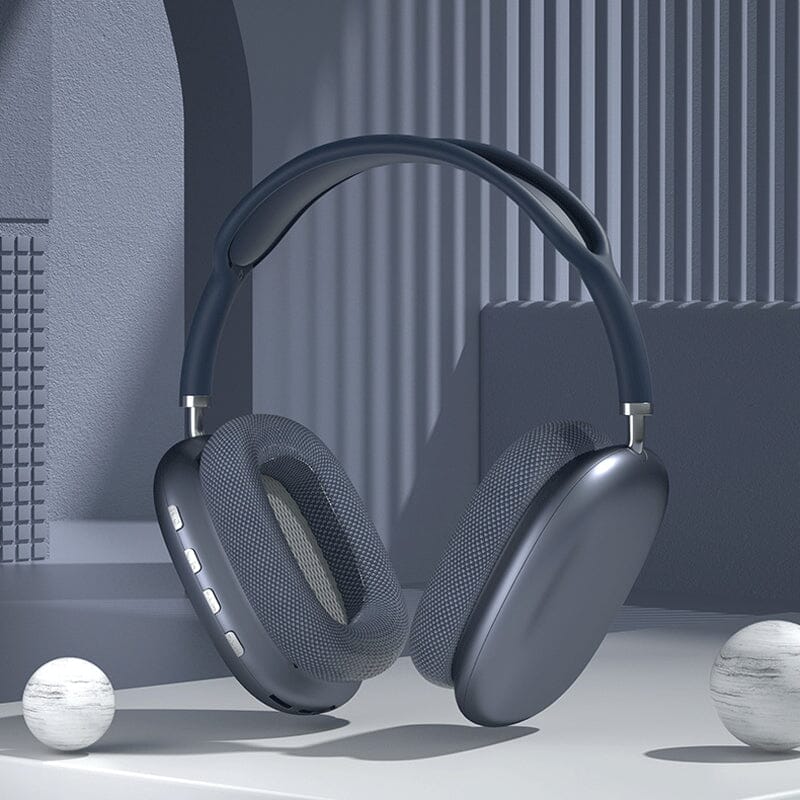 "Stilrena trådlösa Bluetooth hörlurar med brusreducering och lång batteritid, perfekt för musik och resor."