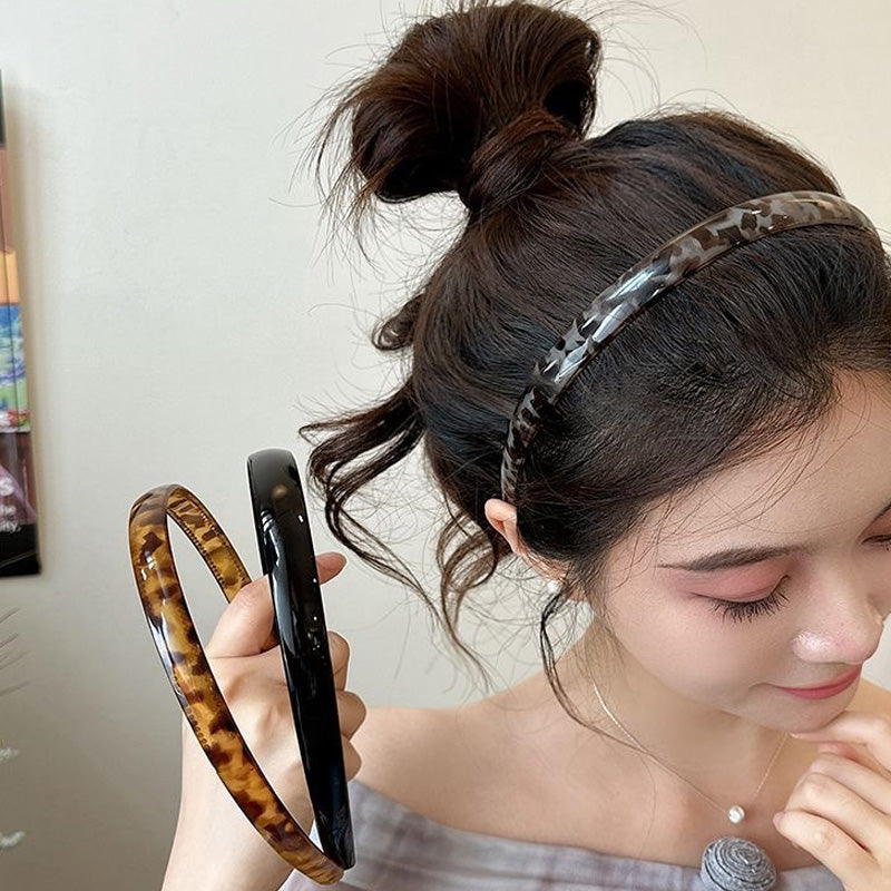 "Stilrent unisex acetatpannband för glasögon, böjt design, perfekt för dag och natt. Accessoar för kvinnor, bekvämt, elegant.