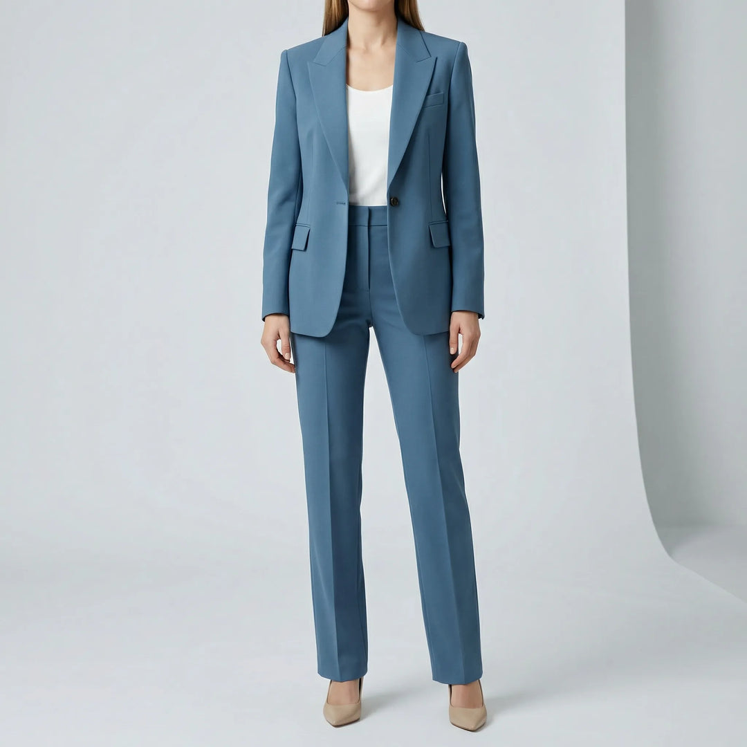 Bekvämt tvådelat damset, mångsidig vardagsoutfit. Perfekt matchande fritidskläder för kvinnor.
