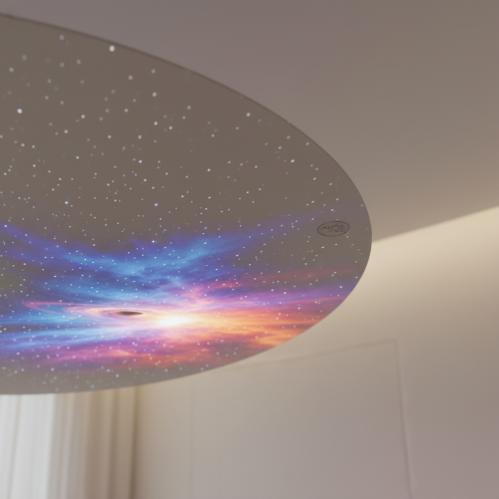 Atmosfärlampa med stjärnhimmelprojektor som skapar avkopplande galaxer på väggar och tak. För magiska kvällar.