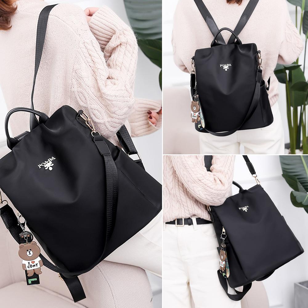 "Stöldsäker damryggsäck med fjärilsmönster, stor kapacitet, Oxford- och polyestertyg, mångsidiga fickor, justerbara remmar."