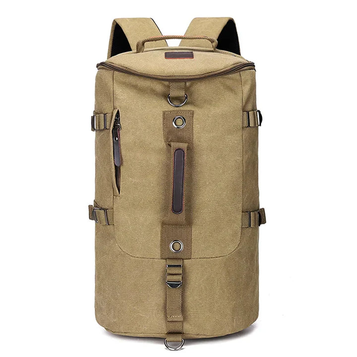 Unisex canvasryggsäck TrailHaven, stor och hållbar. Perfekt för resor, äventyr och daglig användning.
