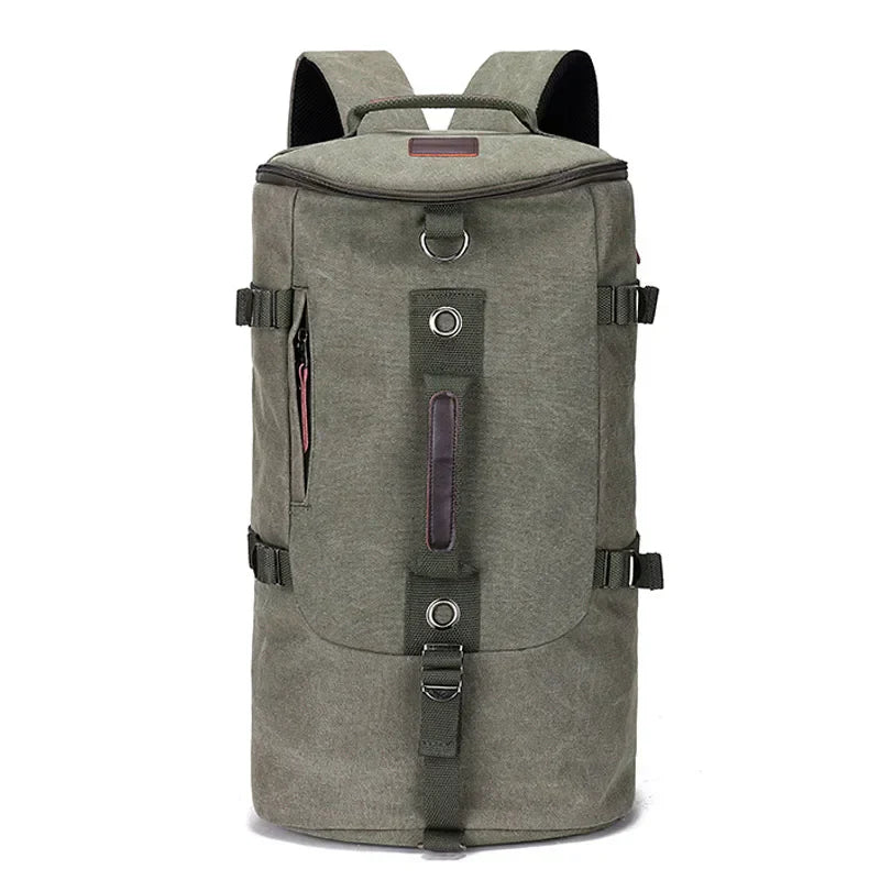 Äventyrsryggsäck i canvas, unisex. Stor kapacitet för all din packning. Robust och bekväm. Perfekt för vandring.