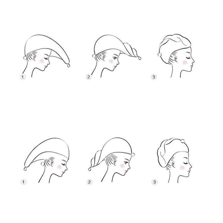 "Superabsorberande dubbelskikts hårmössa för damer, korallfleece, blå, grå, grön, rosa, skonsam och effektiv hårvård."