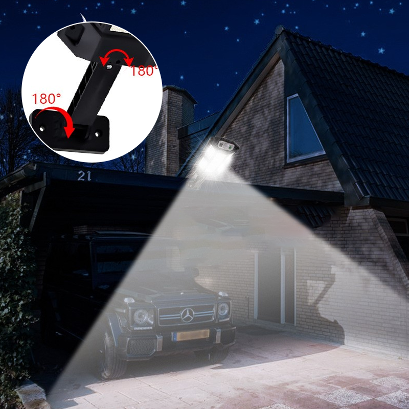 Superkraftig Solar LED-lampa för utomhusbruk, väderbeständig, solcellsdriven med starkt ljus, enkel installation.