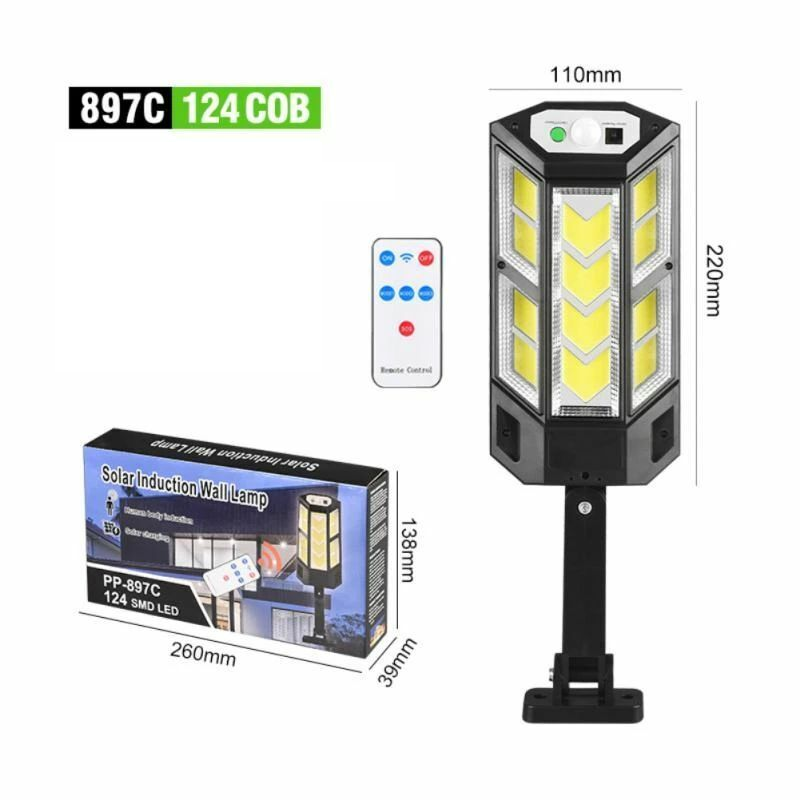 Superkraftig Solar LED-lampa för utomhusbruk, väderbeständig, solcellsdriven med starkt ljus, enkel installation.