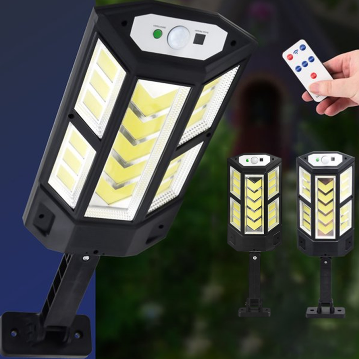 Superkraftig Solar LED-lampa för utomhusbruk, väderbeständig, solcellsdriven med starkt ljus, enkel installation.