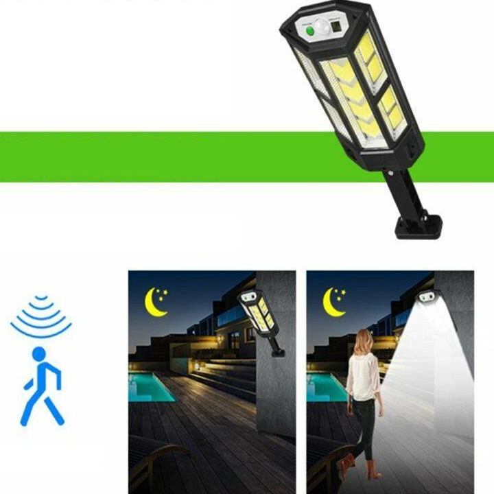 Superkraftig Solar LED-lampa för utomhusbruk, väderbeständig, solcellsdriven med starkt ljus, enkel installation.