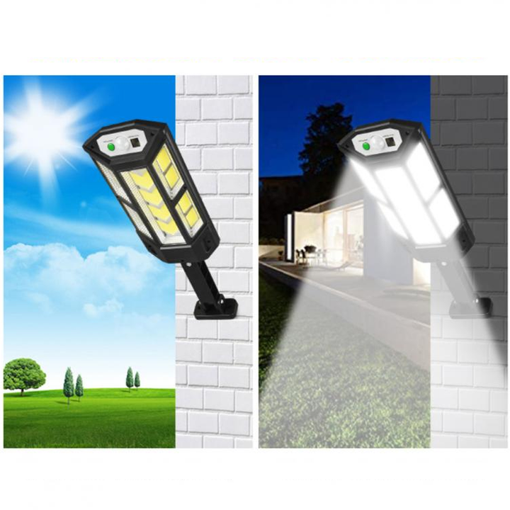 Superkraftig Solar LED-lampa för utomhusbruk, väderbeständig, solcellsdriven med starkt ljus, enkel installation.