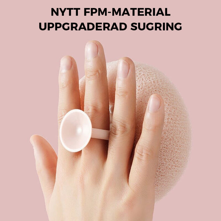 "Supermjuk badsvampblomma med praktiskt handtag och silikonmassagepartiklar för hudvänlig och revitaliserande duschupplevelse