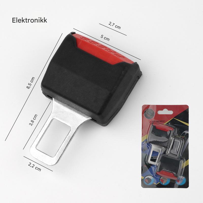 Universella svarta bilbältesförlängare (2-pack) för ökad komfort och säkerhet i bilen.